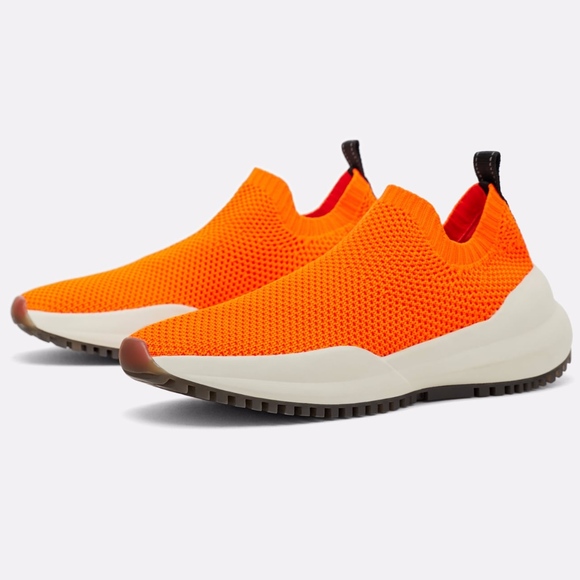 zara elastic fabric athletic shoes